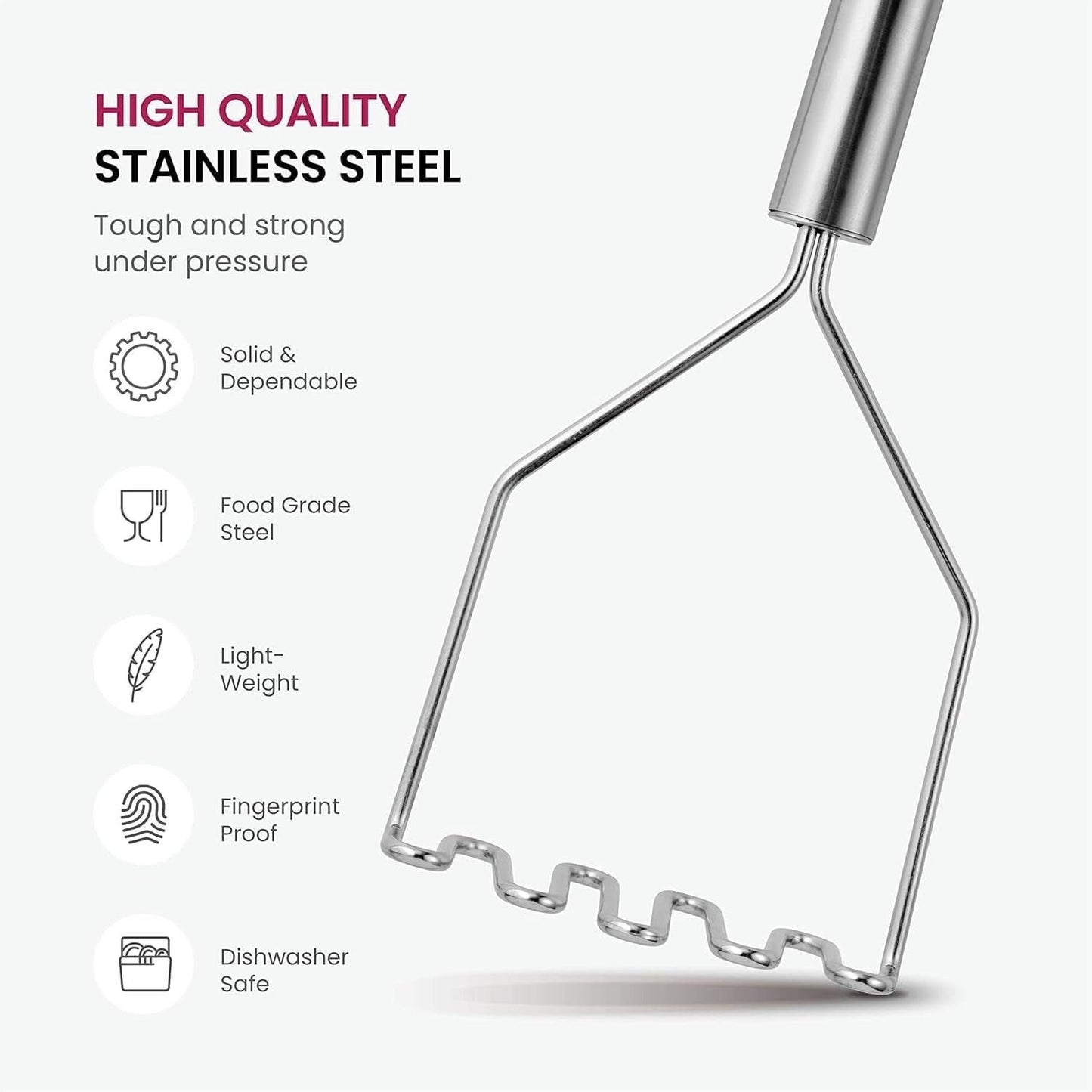 10-Piece Stainless Steel Utensil Collection – Premium Nonstick, Heat-Resistant Tools for Every Task: Turner, Ladle, Spaghetti Server, Tongs, Serving Spoons, Whisk, Potato Masher & Handy Holder Organizer