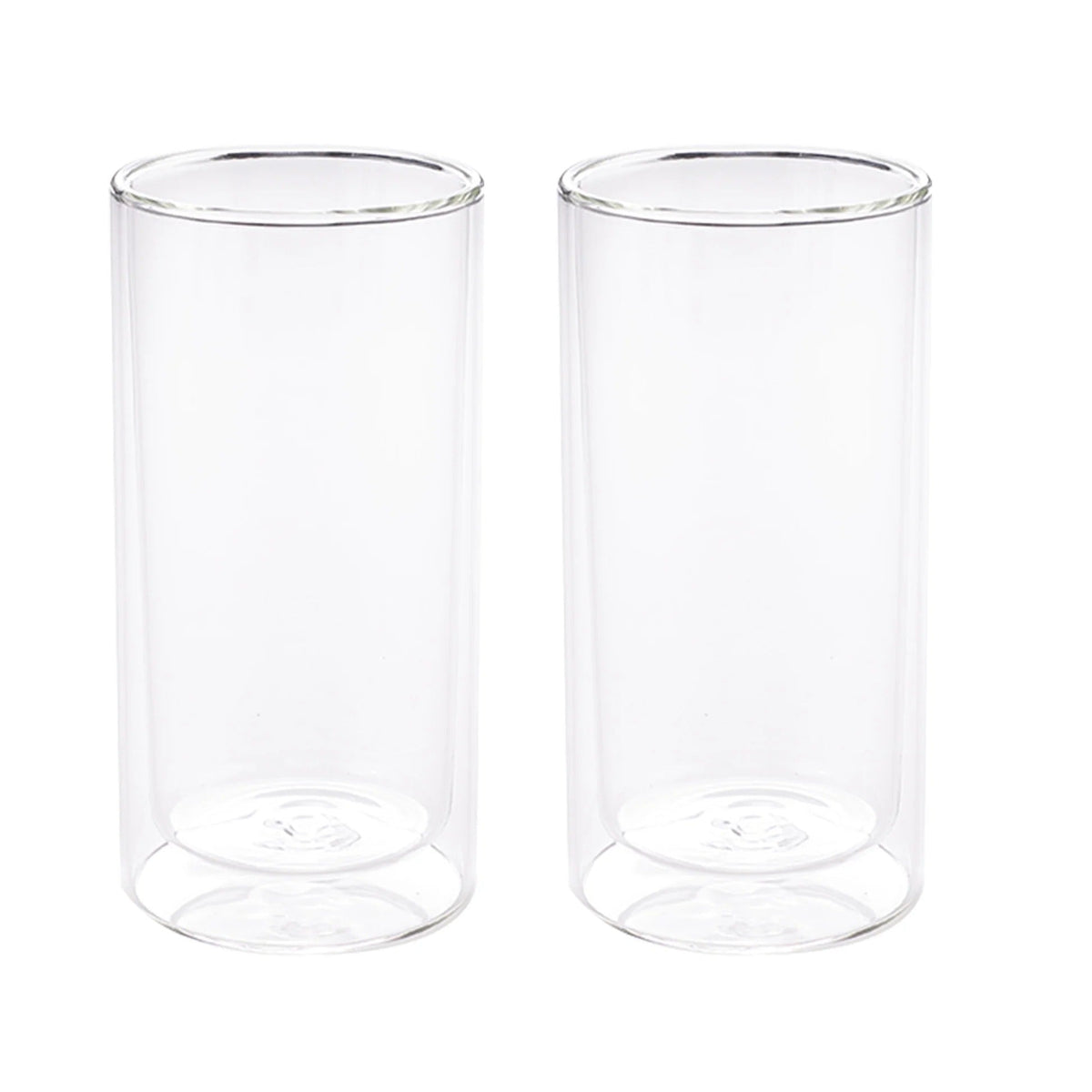 Set of 2: Double Wall Borosilicate Glass Coffee Mugs, 250 ml, Transparent