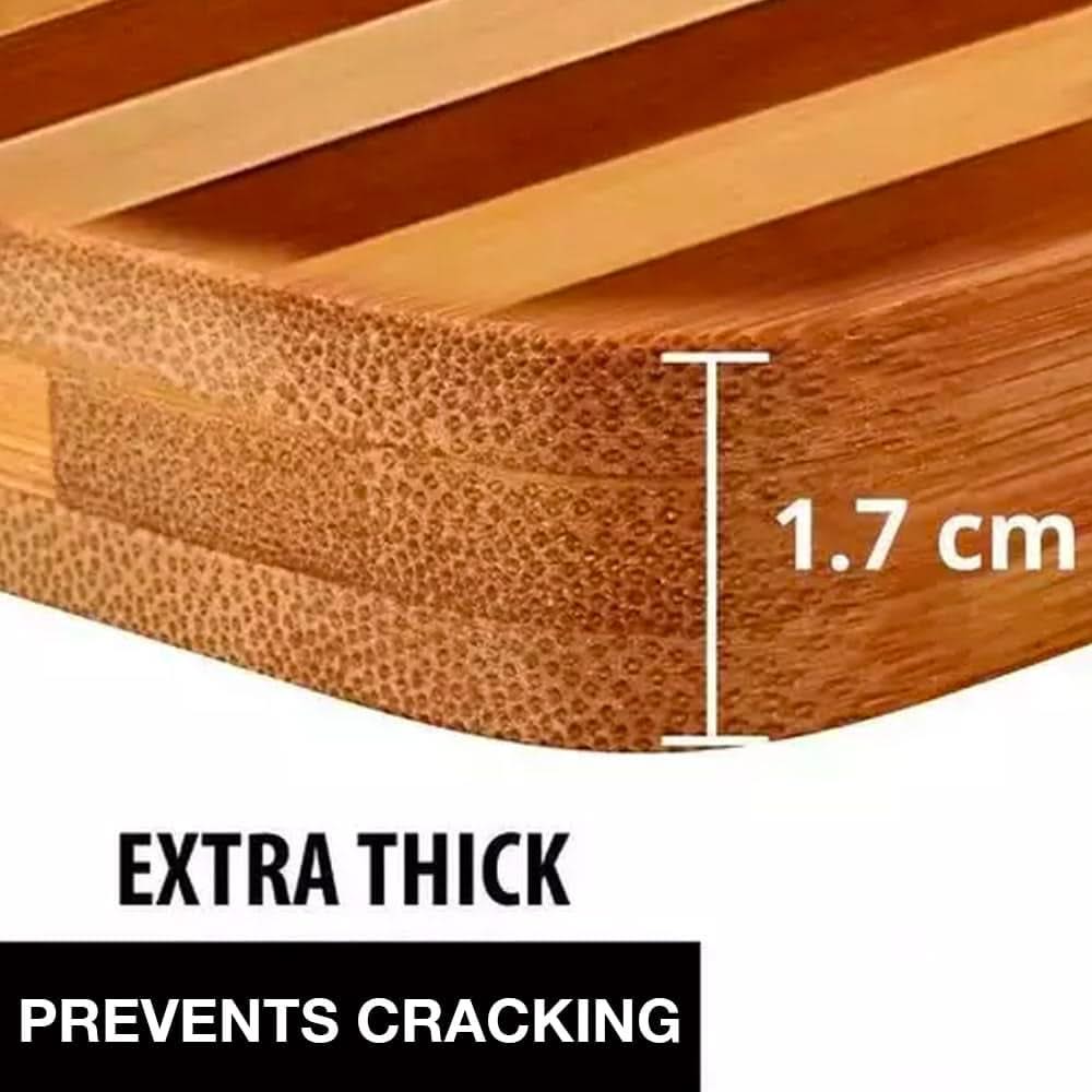 Multi-Use Bamboo Cutting Board – Durable Wooden Board for Meat, Bread, Vegetables, Cheese, and BBQ, 20cm x 30cm