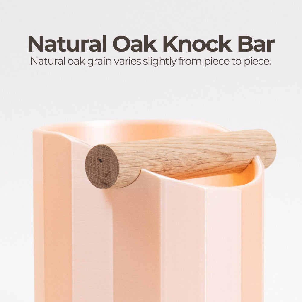 Geometric Espresso Knock Box with Oak Knock Bar