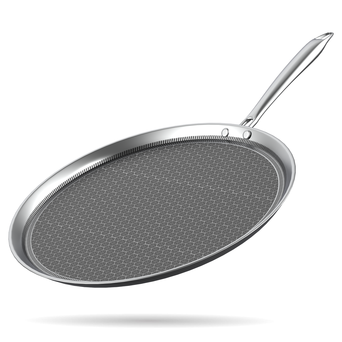Honeycomb Triply Non Stick Dosa Tawa, Stainless Steel Tawa for Dosa, Tawa for Roti/Chapati/Paratha 33 CM