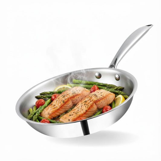 Tri-ply Stainless Steel Frying Pan - Design 2