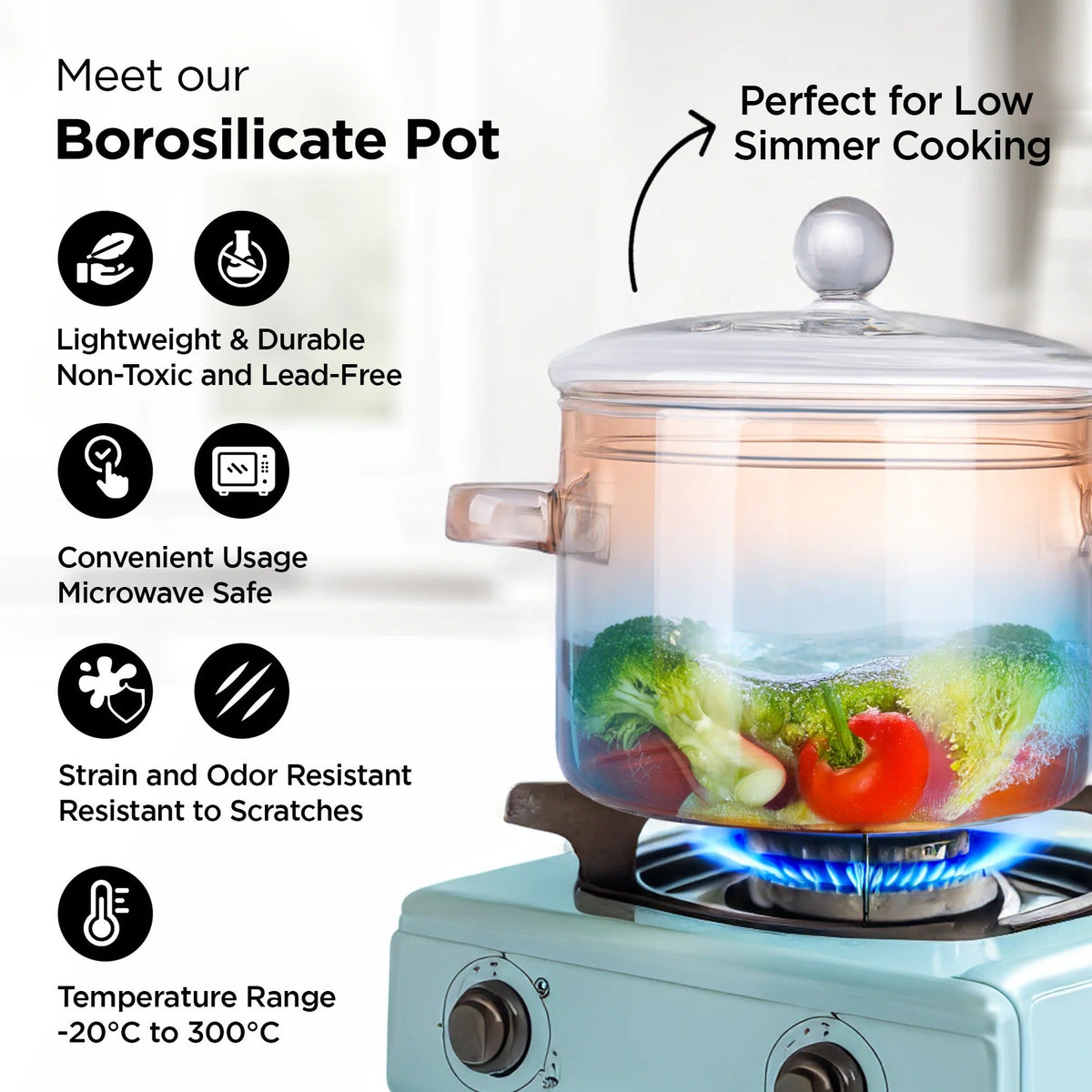 UMAI Borosilicate Pot Amber OYA001-AMB