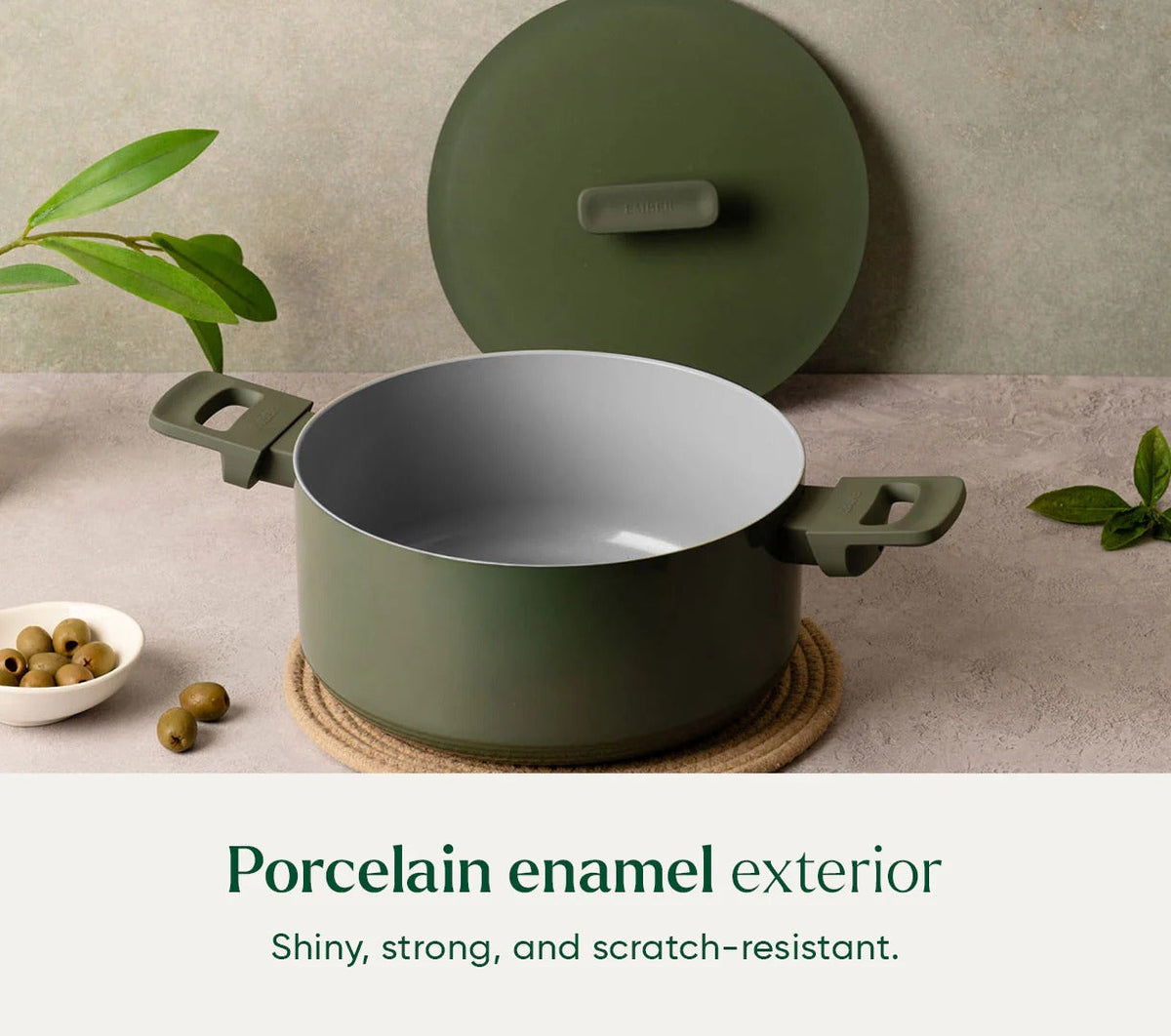 Ceramic Biryani Pot 24 cm Soft-Touch Handle