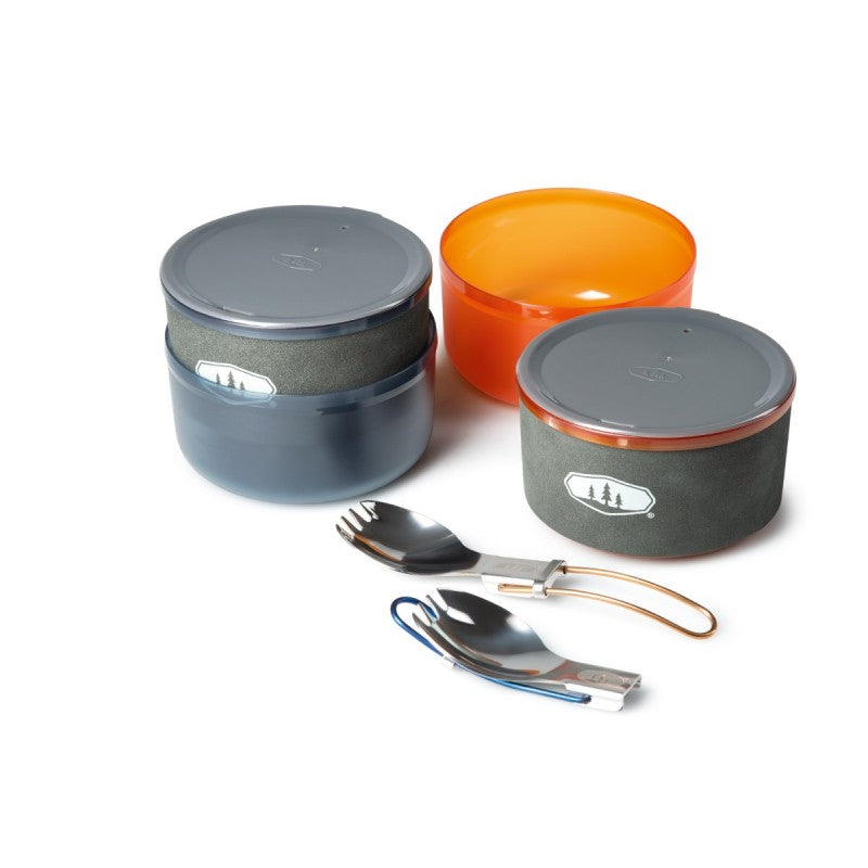Compact Two-Person Cooking and Dining Set
