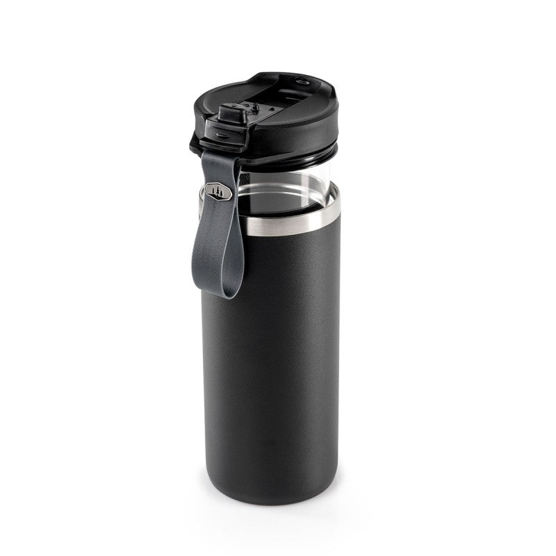 Vacuum-Insulated Stainless Steel Coffee Press Mug Black