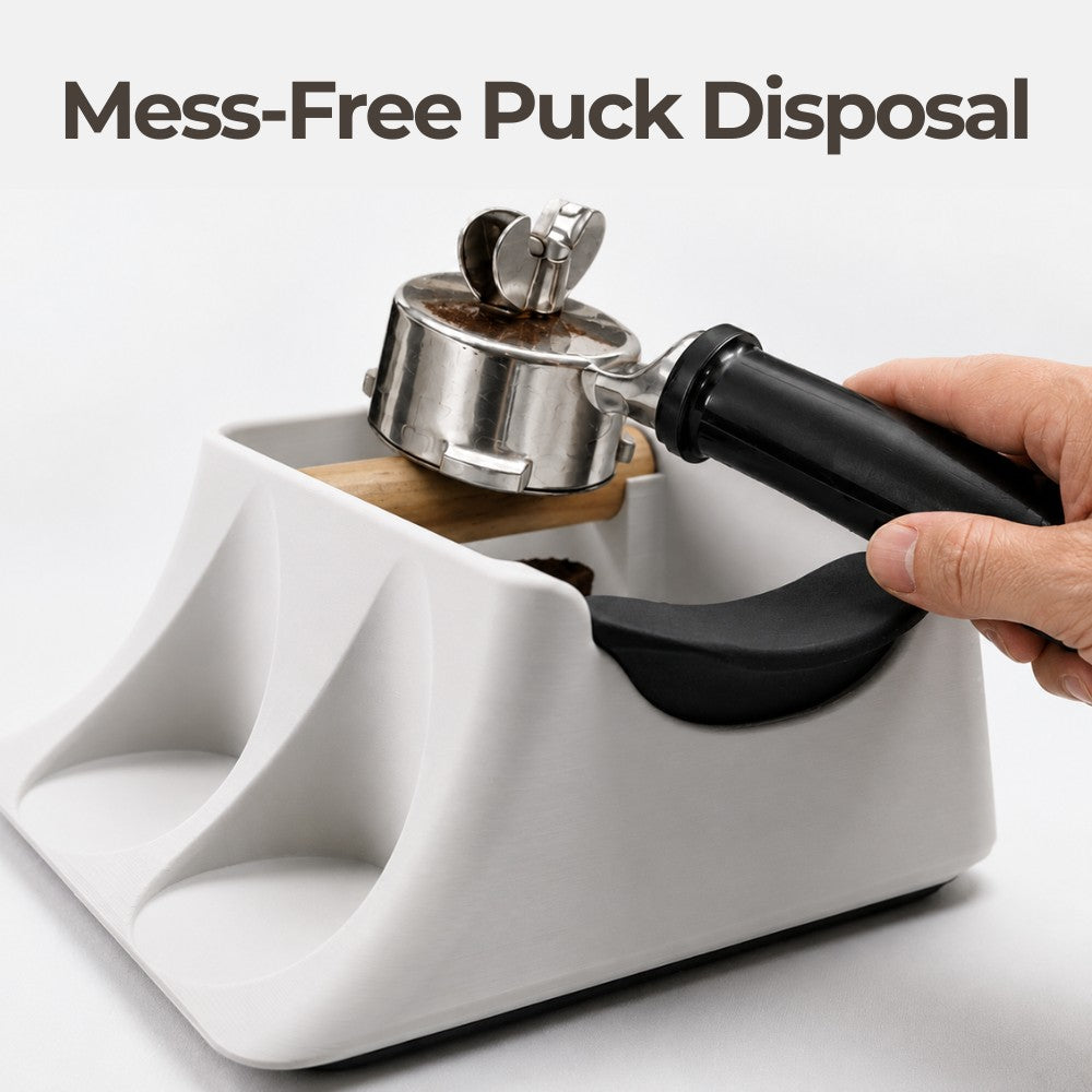 3-in-1 Espresso Knock Box, Tamping Station & Tamper Holder