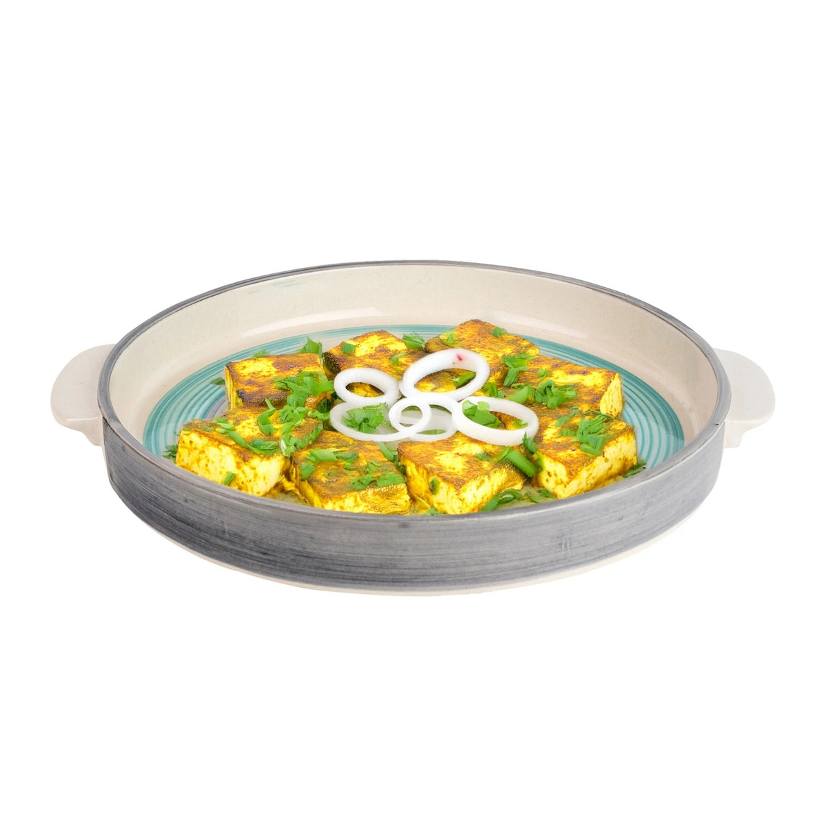 Ceramic Snack Plate 11 inch Microwave Safe Chip Resistant Serving Platter Variant 1