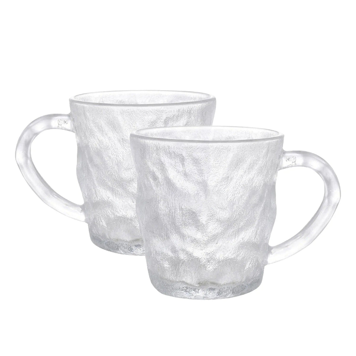 Set of 2: Glass Tea Cups - Lead-Free Elegant Design, 280 ml, Transparent