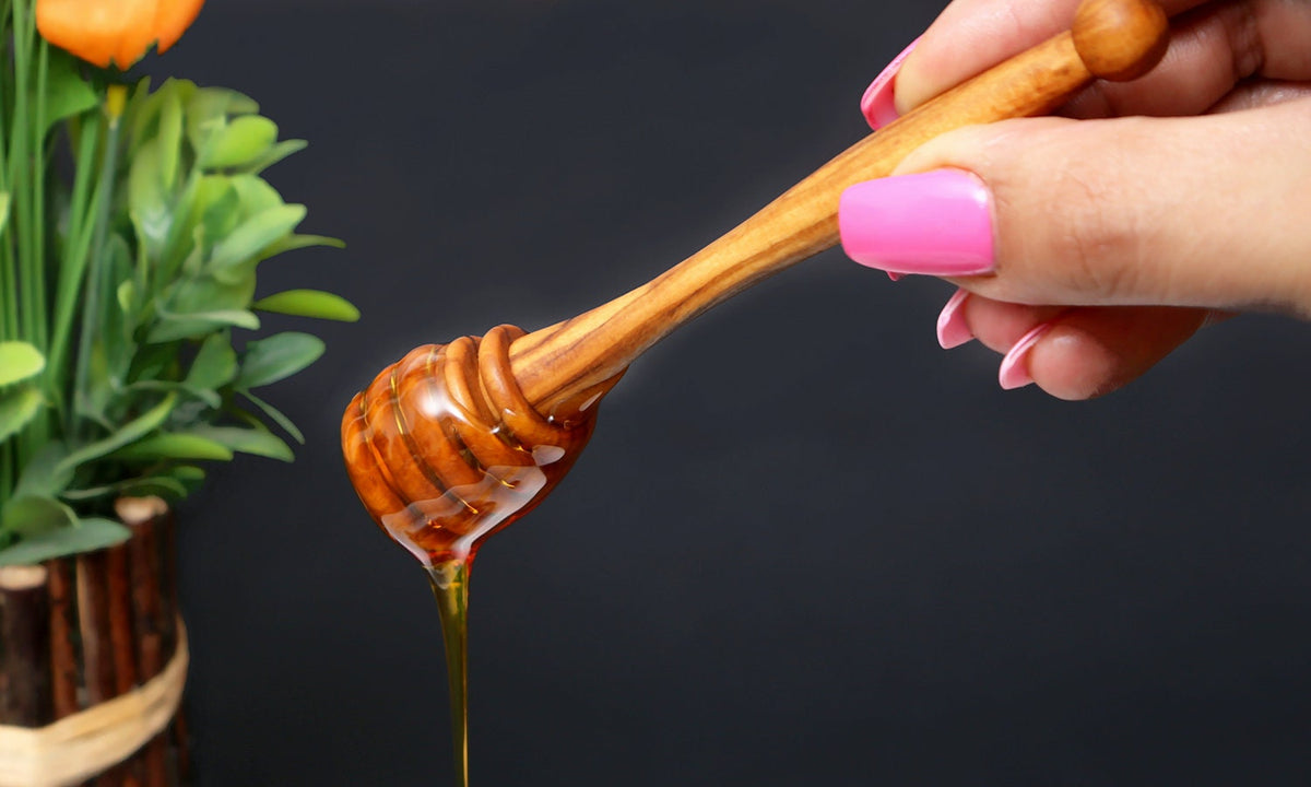 Olive Wood Honey Spoon 14 cm