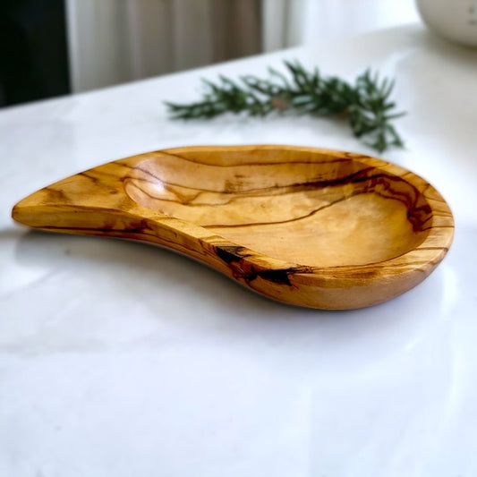 Olive Wood Tear Shaped Antipasti Serving Dish | 22.5 cm