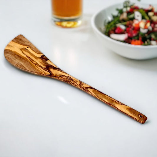 Olive Wood Curved Spatula 35 cm