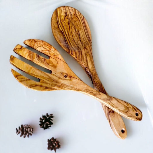 Olive Wood Salad Cutlery