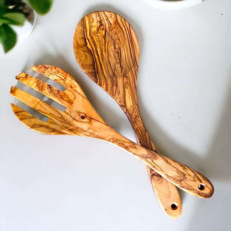 Olive Wood Salad Cutlery