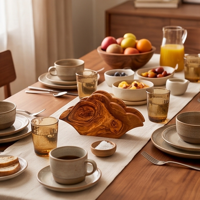Handcrafted Olive Wood Napkin & Paper Holders | 5 Distinctive Styles