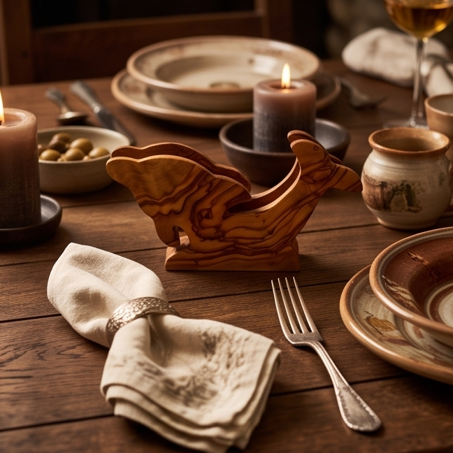 Handcrafted Olive Wood Napkin & Paper Holders | 5 Distinctive Styles