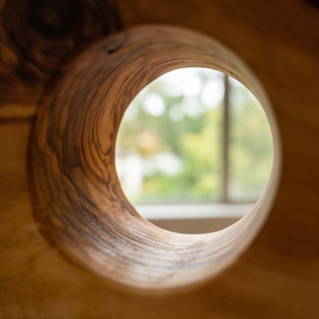 Rustic Olive Wood Propagation Vase | Desktop Plant Tube Vase