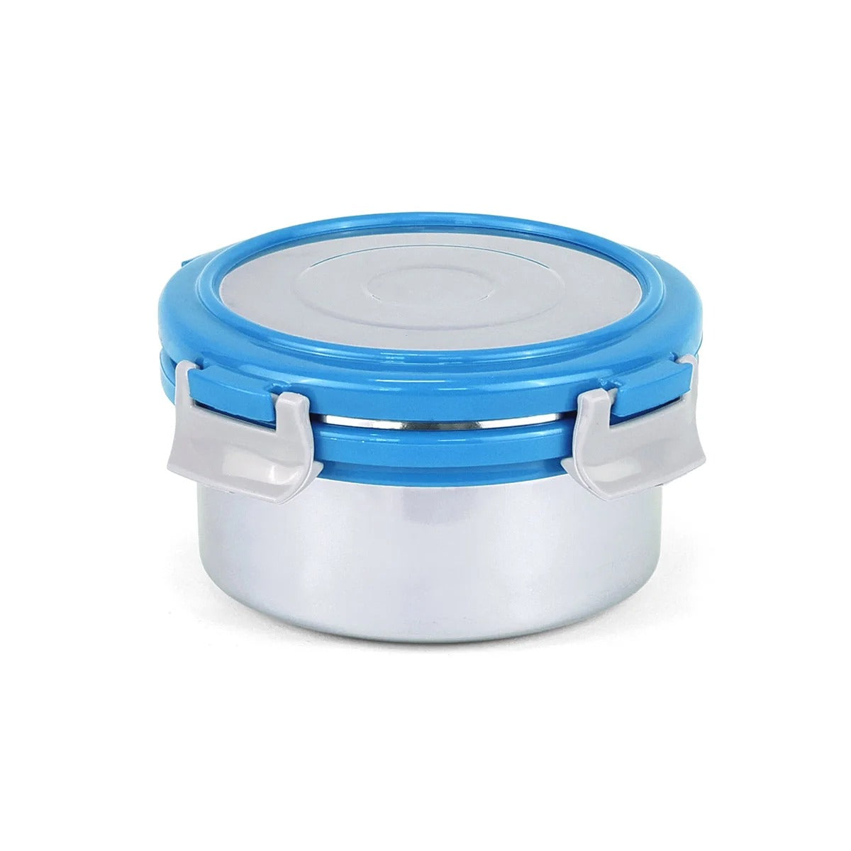 Steel Round Container with Steel Lid 350 ml Blue