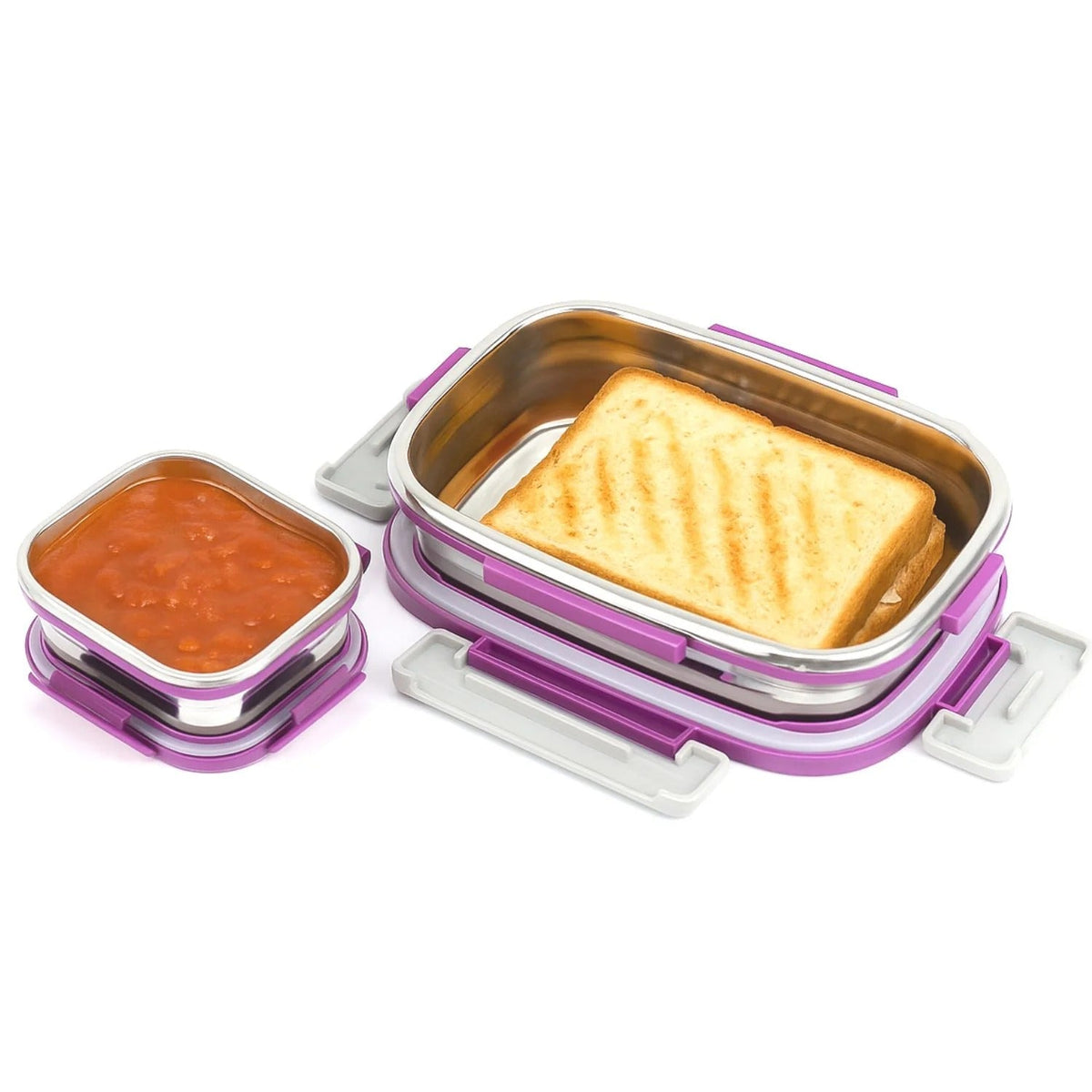 Steel Lunch Box - Quickmeal Steel Lunch Box Magenta