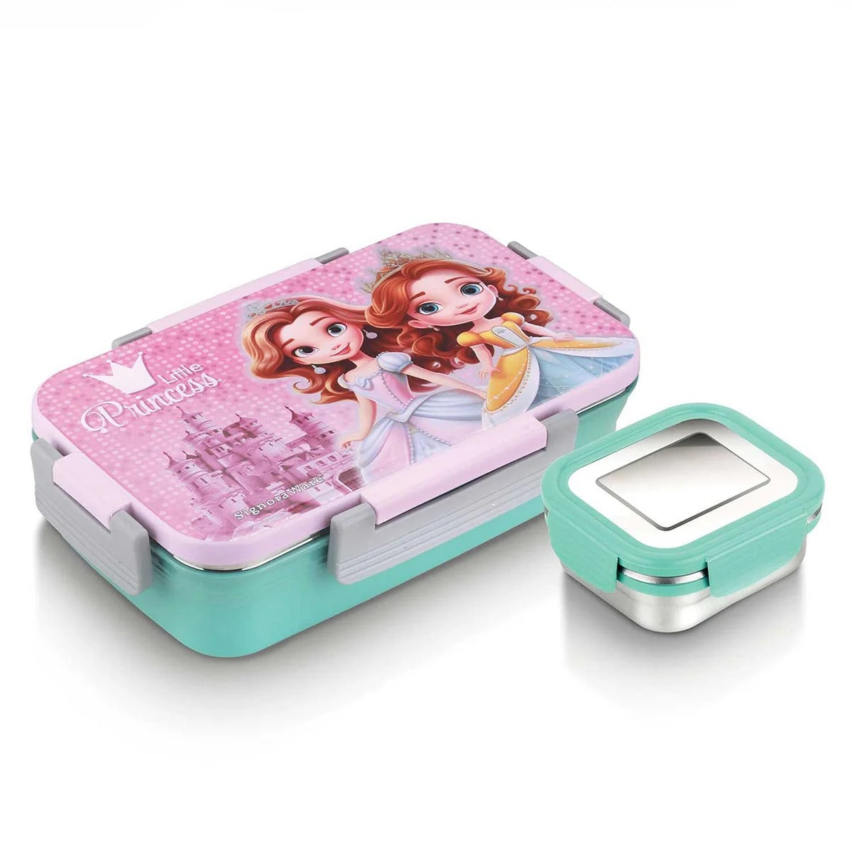 Signoraware Nugget Steel Lunch Box Designer PInk