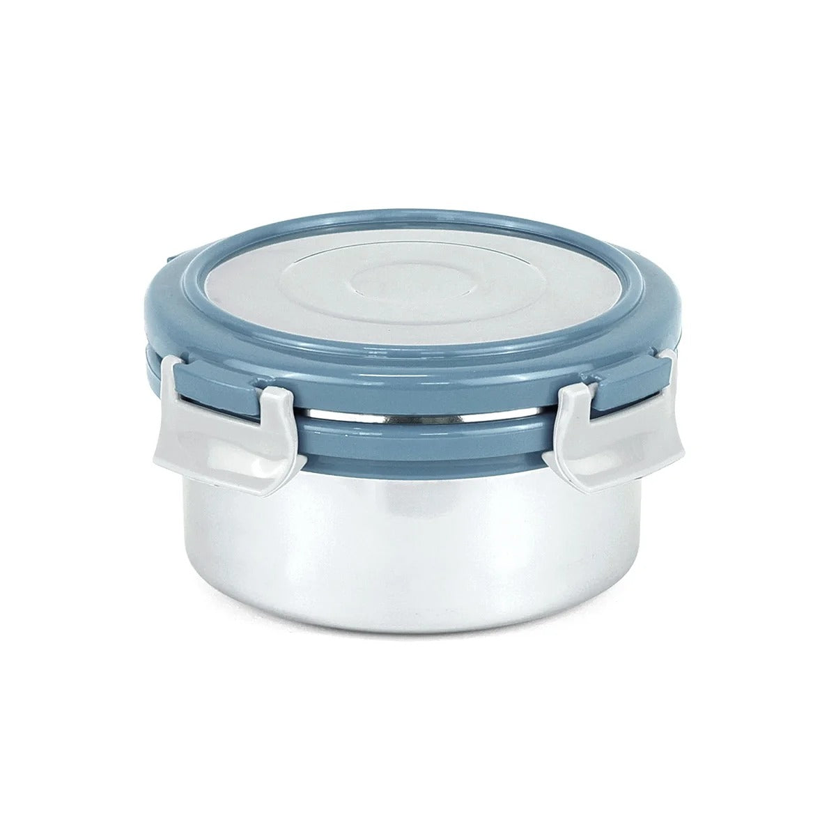 Steel Round Container with Steel Lid 350 ml E Blue