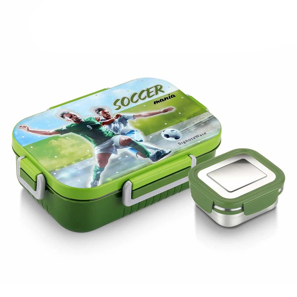 Steel Lunch Box Designer - Design 2 Green