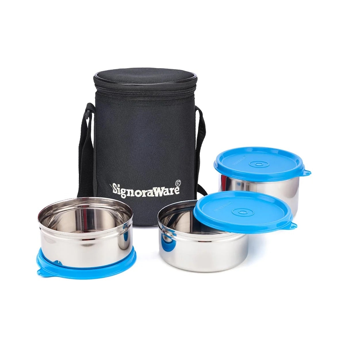 Steel Medium Lunch Box Blue
