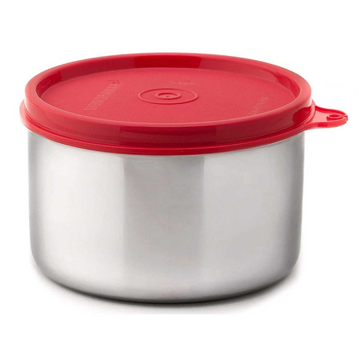 Steel Big Airtight Container Red