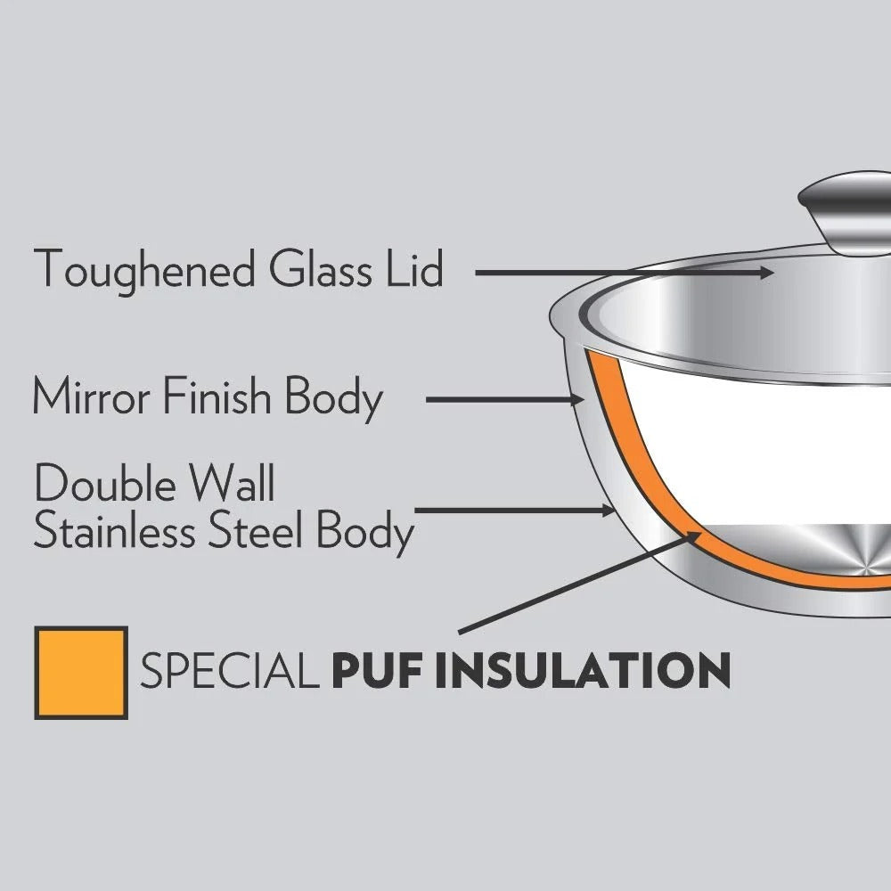 Stainless Steel Casserole Bowls Set of 3