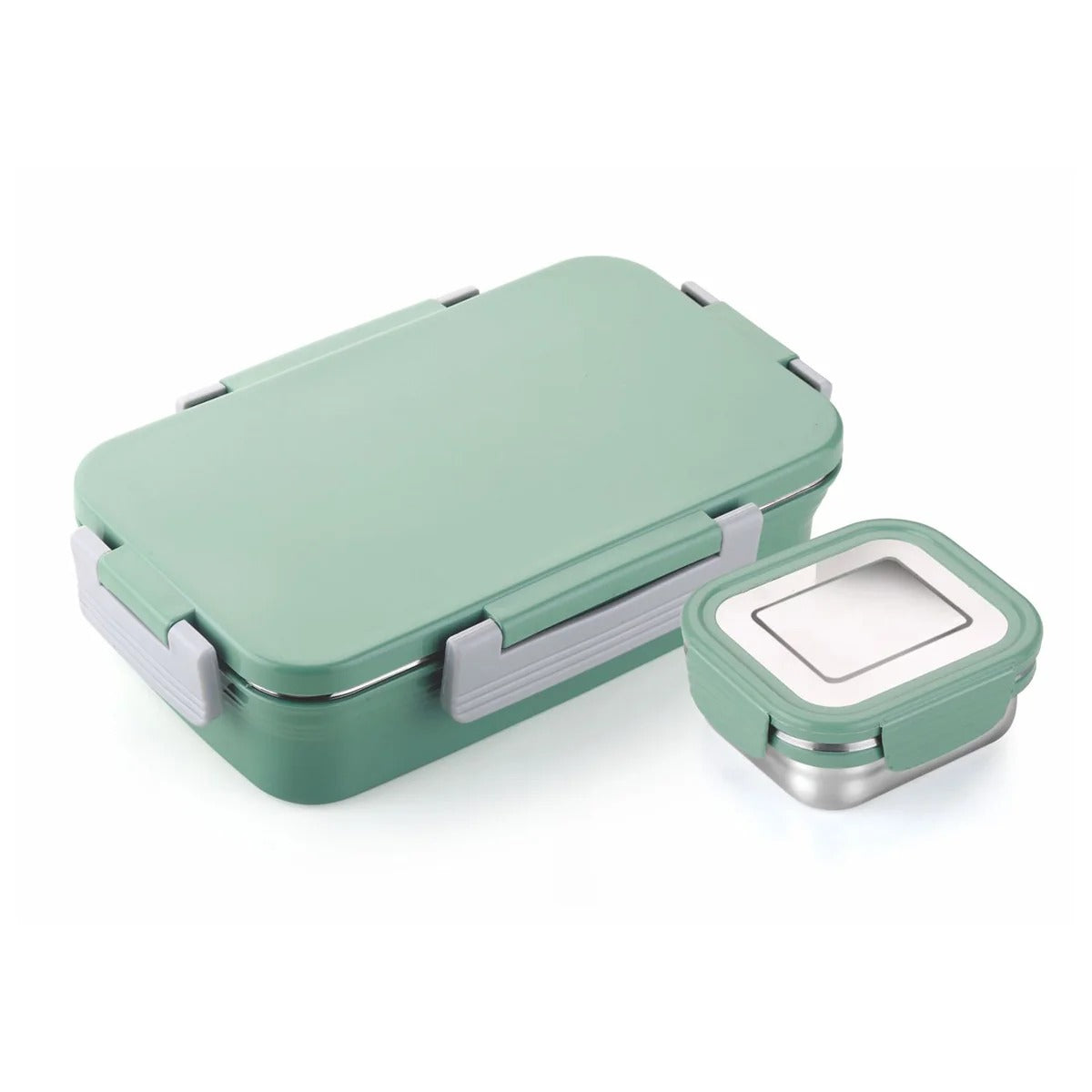 Steel Lunch Box - Nugget Steel Lunch Box English Green