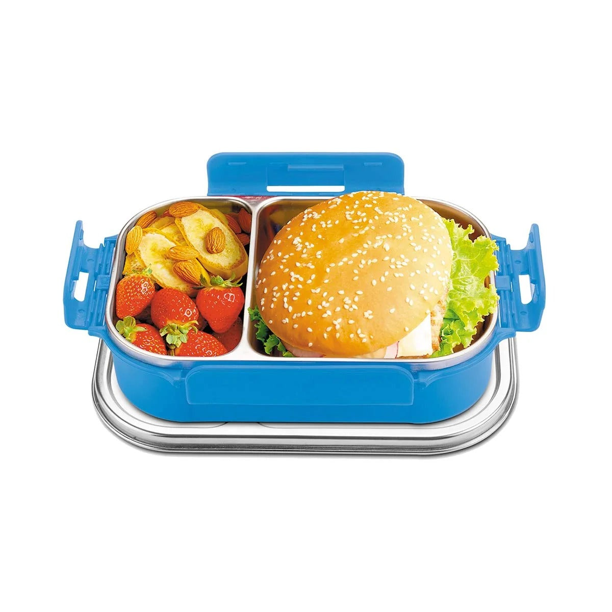 Slim Steel Small Lunch Box Blue