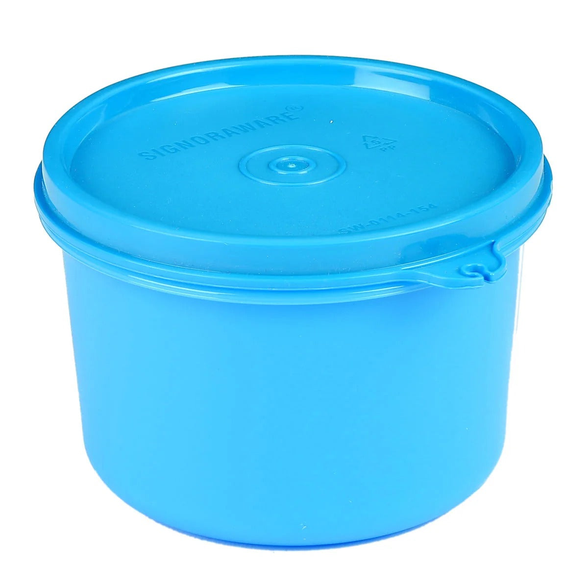 Round Big Plastic Container 1 Piece - 450 ml Blue