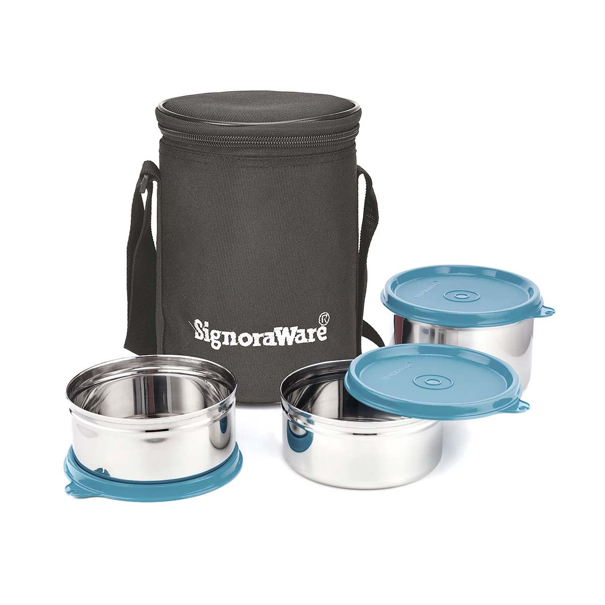 Steel Medium Lunch Box Eblue