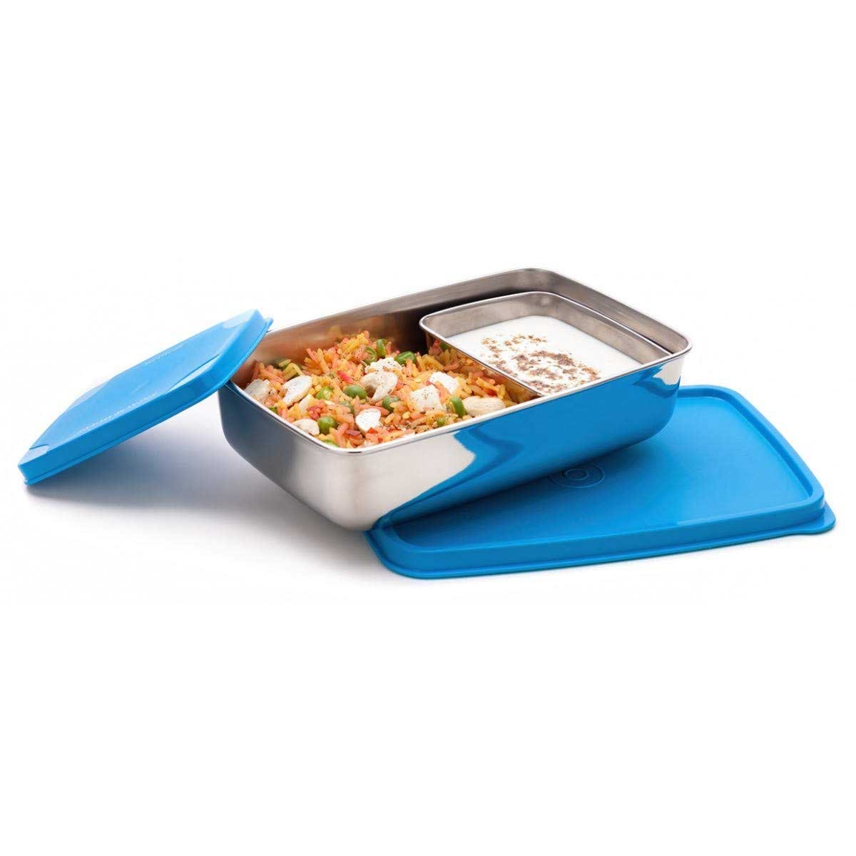 Compact Steel Lunch Box Small Blue