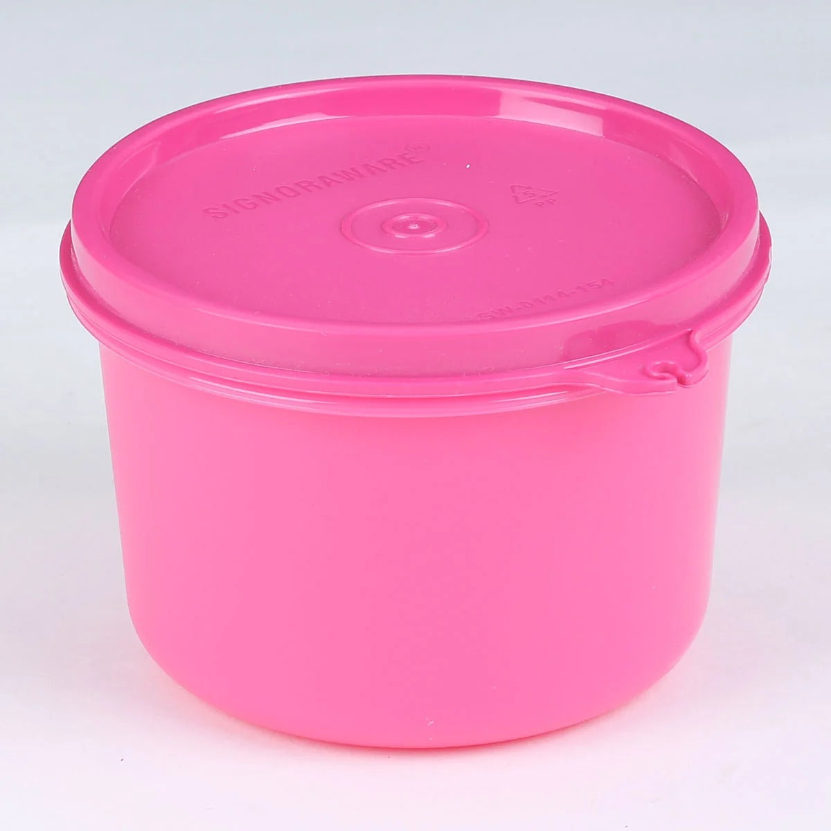 Round Big Plastic Container 1 Piece - 450 ml Pink