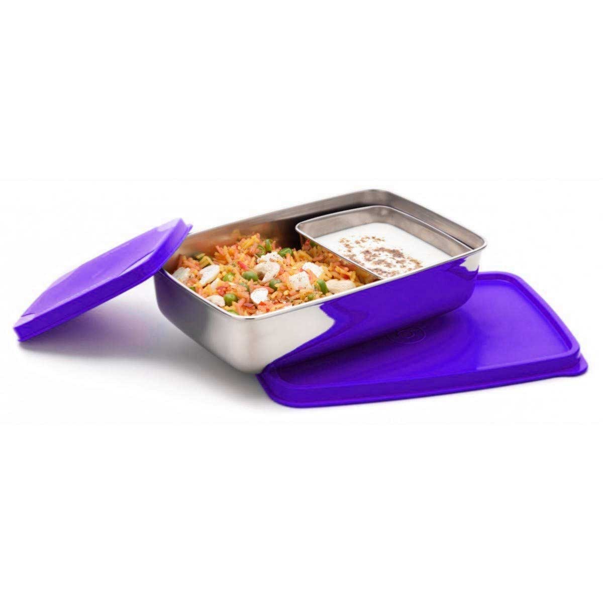 Compact Steel Small Lunch Box Violet