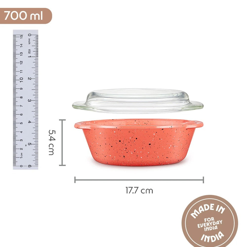 Pink Casserole with Lid 700 ml