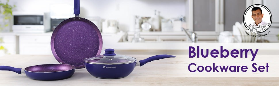 Wonderchef Blueberry Non Stick Cookware Set