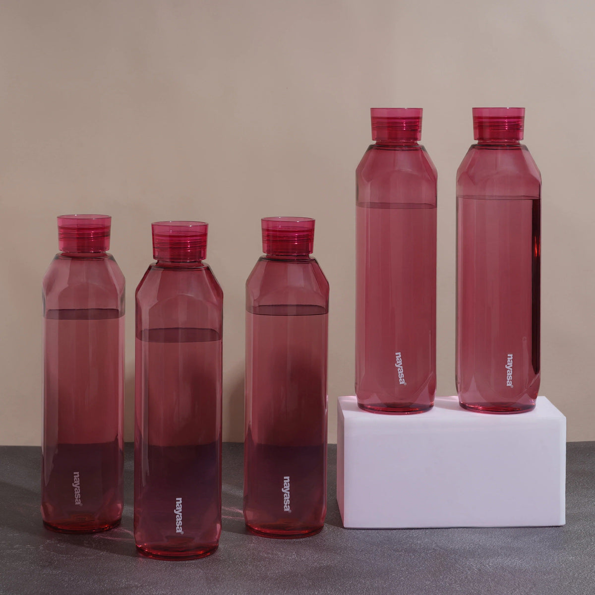 Space Plastic Water Bottle Leak Proof BPA Free Red