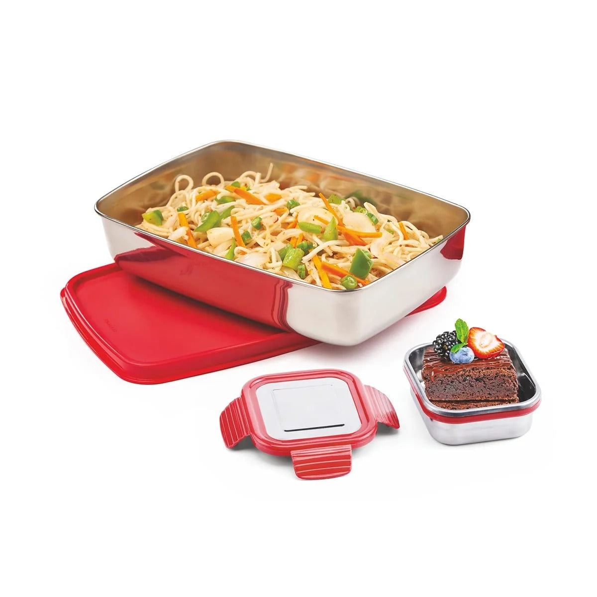 Steel Lunch Box Small Red