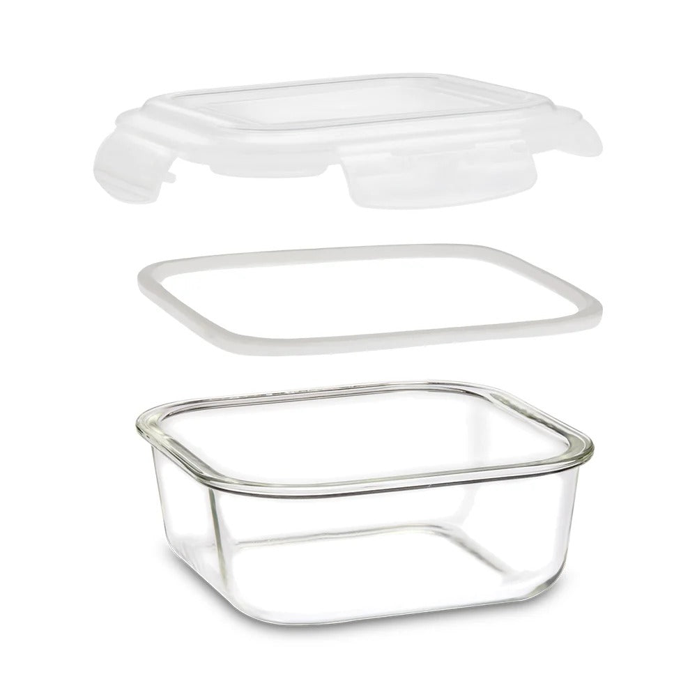 Square Glass Container 320 ml ( Set of 2 )