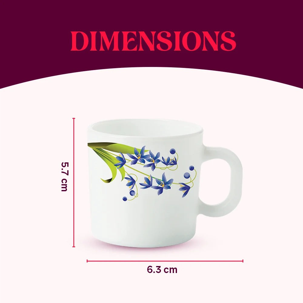 Opalware Lavender Mug 6 Pcs (100 ml x 6)