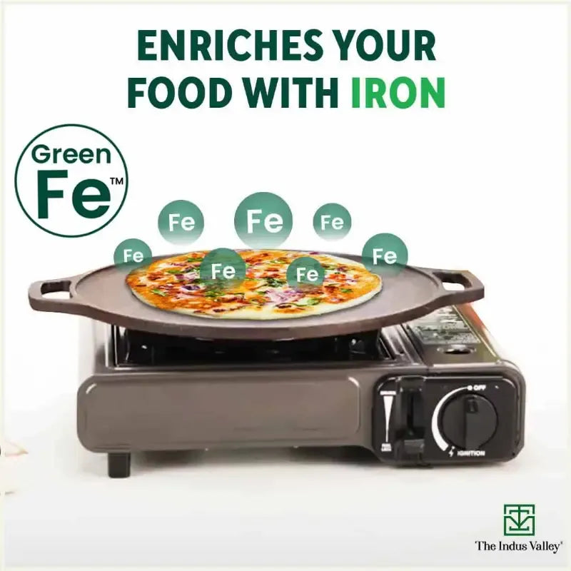 Cast Iron Cookware Set - Tawa + Kadai + Fry Pan + Free Flip