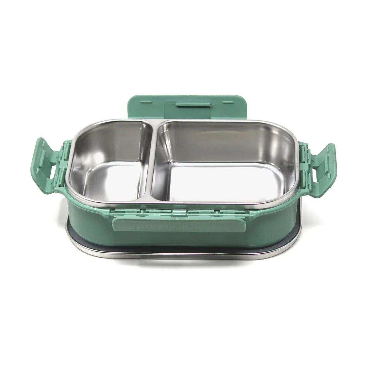 Slim Steel Small Lunch Box English Green