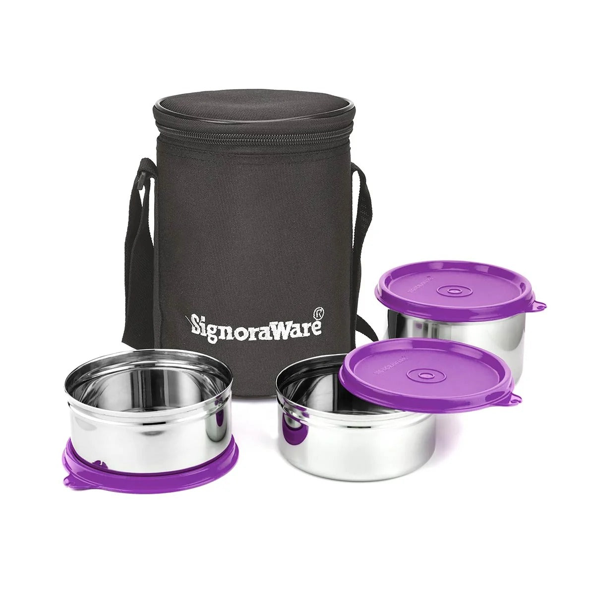 Steel Medium Lunch Box English Magenta