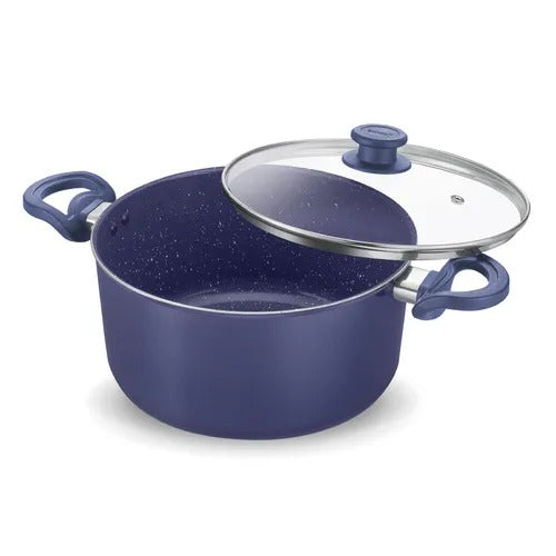 Ceramic Non-Stick Aluminium Casserole 20 cm 2.8L with Glass Lid