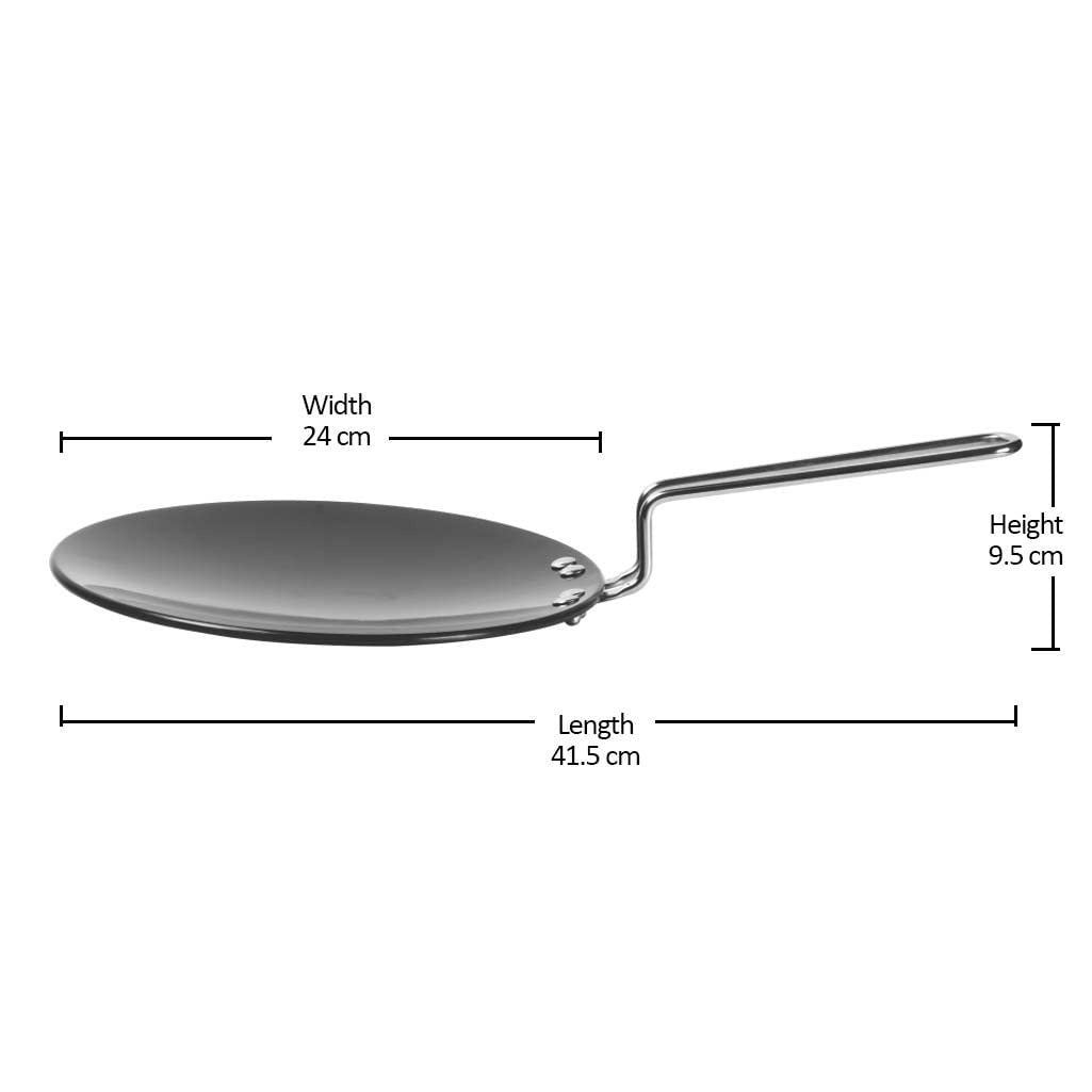 Hard Anodized Tawa, 24 cm, Dark Grey