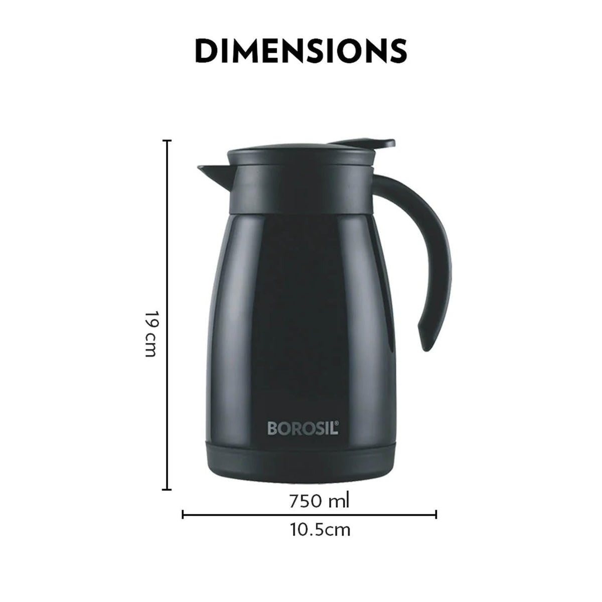Thermoflask Thermos Kettle Tea Pot Black 750 ml