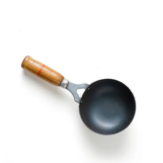 Iron Tadka Pan with Wood Handle