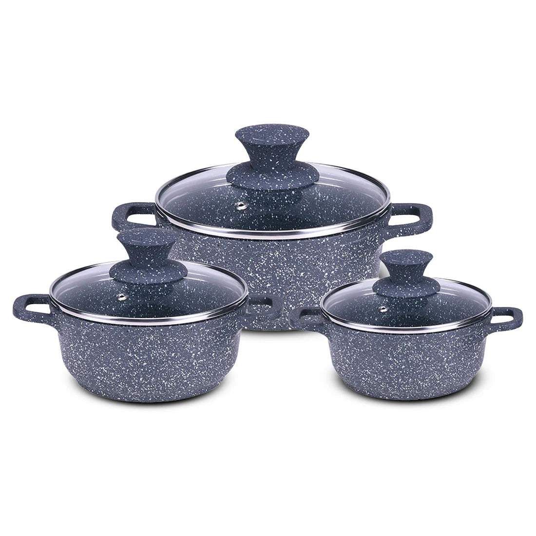Granite Die-Cast Casserole Set 6 Pcs
